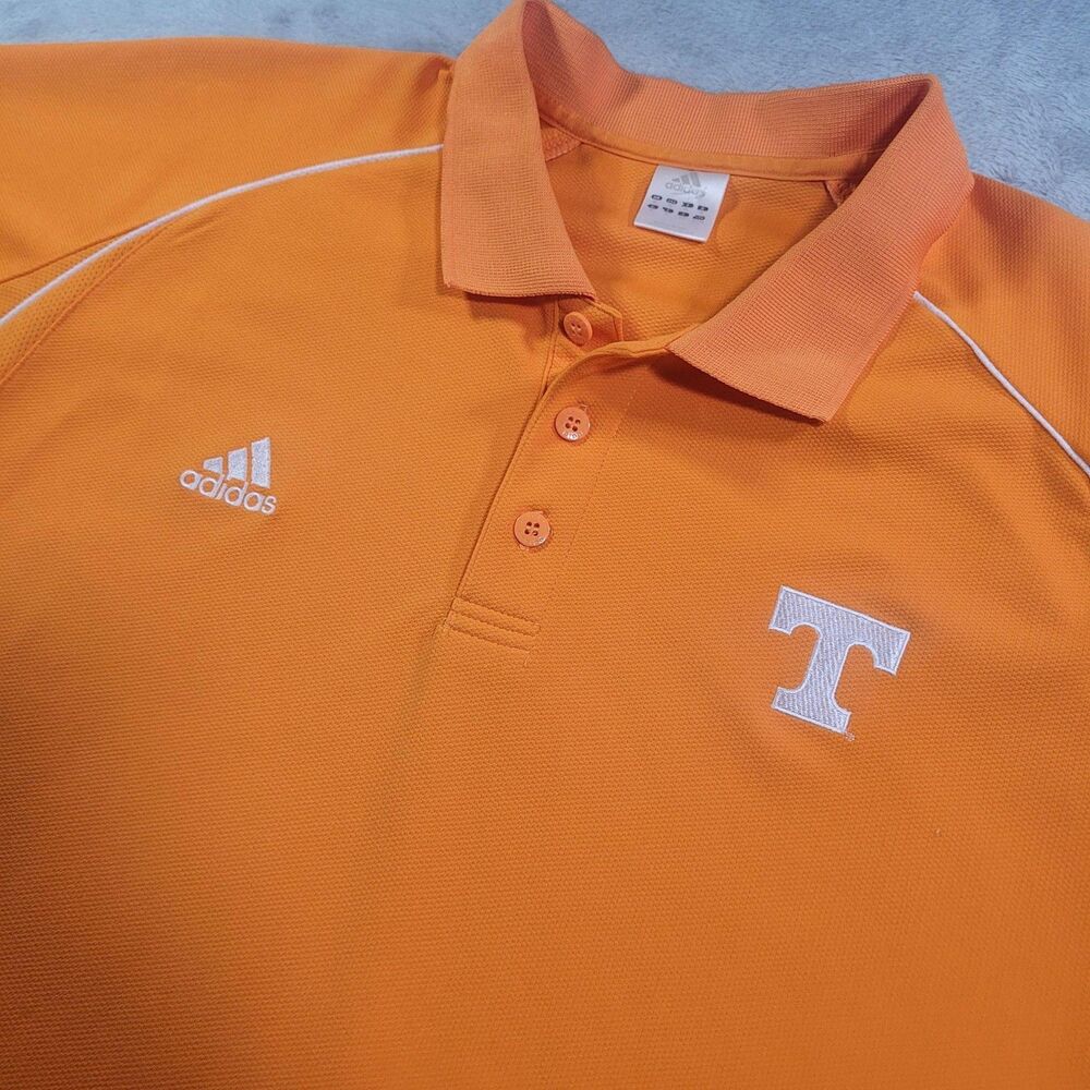 Tennessee Volunteers Shirt Mens XL Orange NCAA Football Adidas Polo Performance